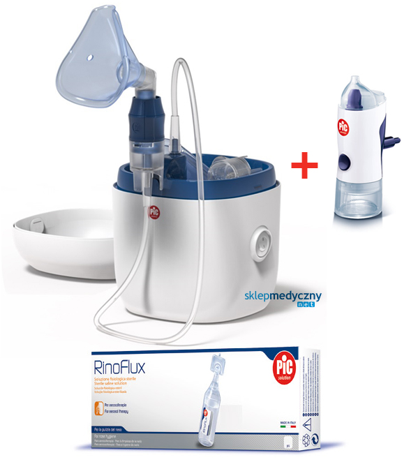 Inhalator tłokowy PIC Solution AiR Family Evolution + Rino Shower