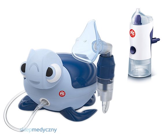 Inhalator PIC Solution MISS BIBI + irygator Rino Shower